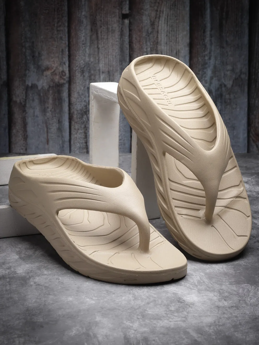 Support Insoles For Sandals Bersache Extra Soft Classic Casual with  Regular wear with Ultra Soft & Flexibility Technology Flip Flop for Men's & Boy's (6095-Beige)