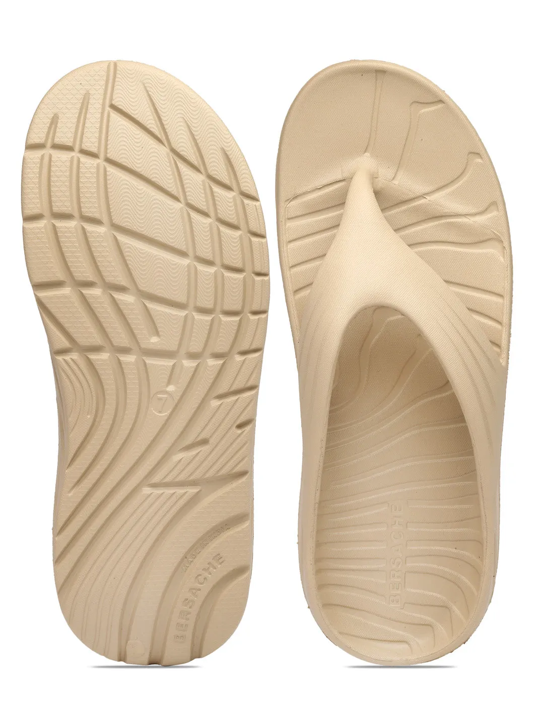 Bersache Extra Soft Classic Casual with  Regular wear with Ultra Soft & Flexibility Technology Flip Flop for Men's & Boy's (6095-Beige) Sandals Turks