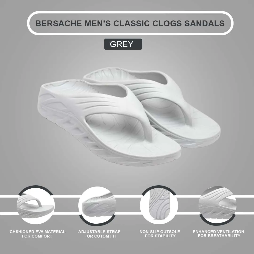 Beat Slippers Bersache Extra Soft Classic Casual with  Regular wear with Ultra Soft & Flexibility Technology Flip Flop for Men's & Boy's (6096-Grey)