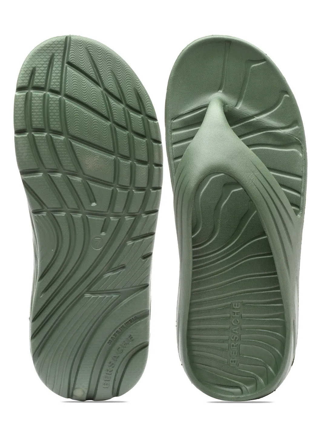 Bersache Extra Soft Classic Casual with  Regular wear with Ultra Soft & Flexibility Technology Flip Flop for Men's & Boy's (6099-Green) Slides Vs Sandals