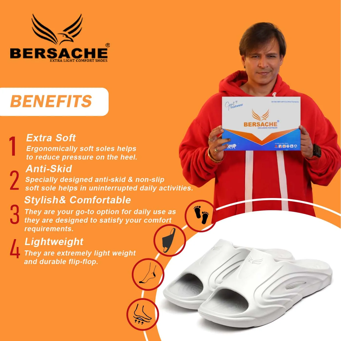 Bersache Extra Soft Classic Casual with  Regular wear with Ultra Soft & Flexibility Technology Flip Flop for Men's & Boy's (6113-Grey) Kappa Slides