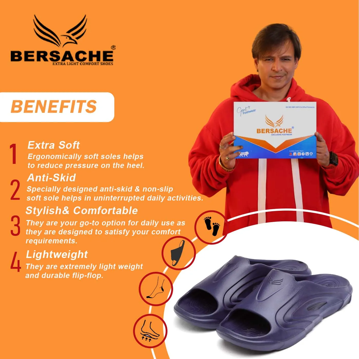 Brown Ugg Slippers Platform Bersache Extra Soft Classic Casual with  Regular wear with Ultra Soft & Flexibility Technology Flip Flop for Men's & Boy's (6115-Blue)