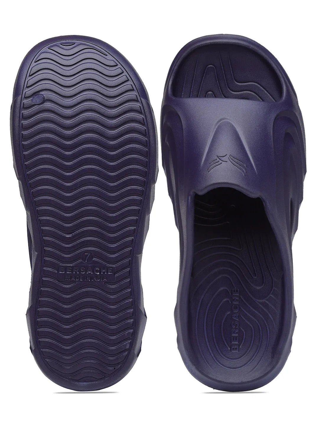 Beach Slides Bersache Extra Soft Classic Casual with  Regular wear with Ultra Soft & Flexibility Technology Flip Flop for Men's & Boy's (6115-Blue)