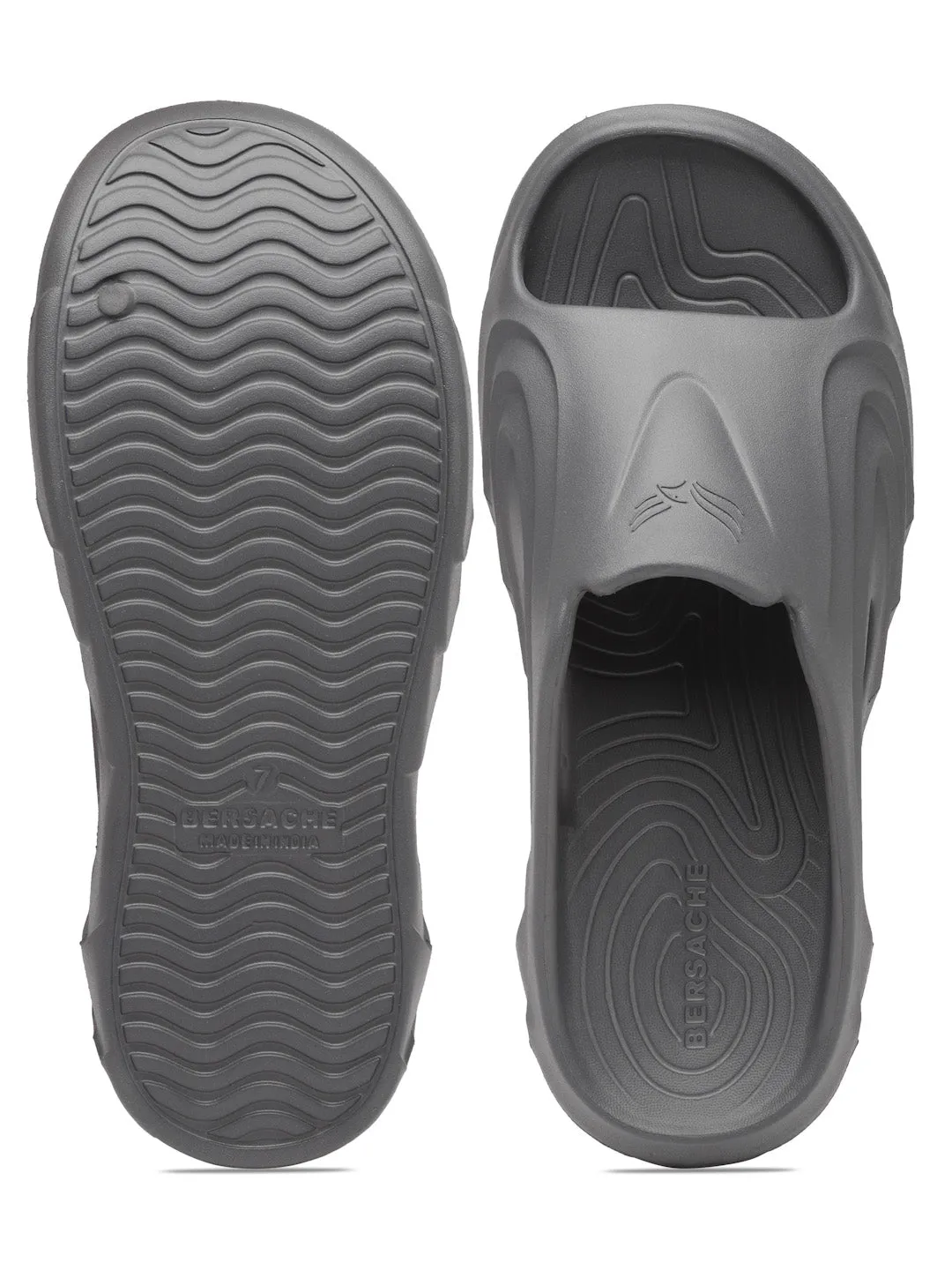 Geta Slippers Bersache Extra Soft Classic Casual with  Regular wear with Ultra Soft & Flexibility Technology Flip Flop for Men's & Boy's (6117-Dark Grey)