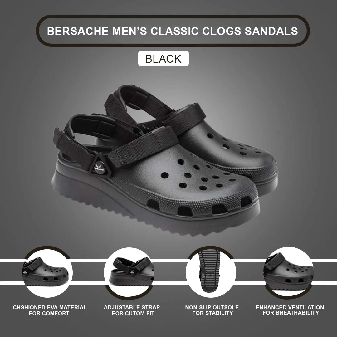 Bersache Extra Soft Classic Casual with  Regular wear with Ultra Soft & Flexibility Technology Flip Flop for Men's & Boy's (6137-Black) Slippers The Cat