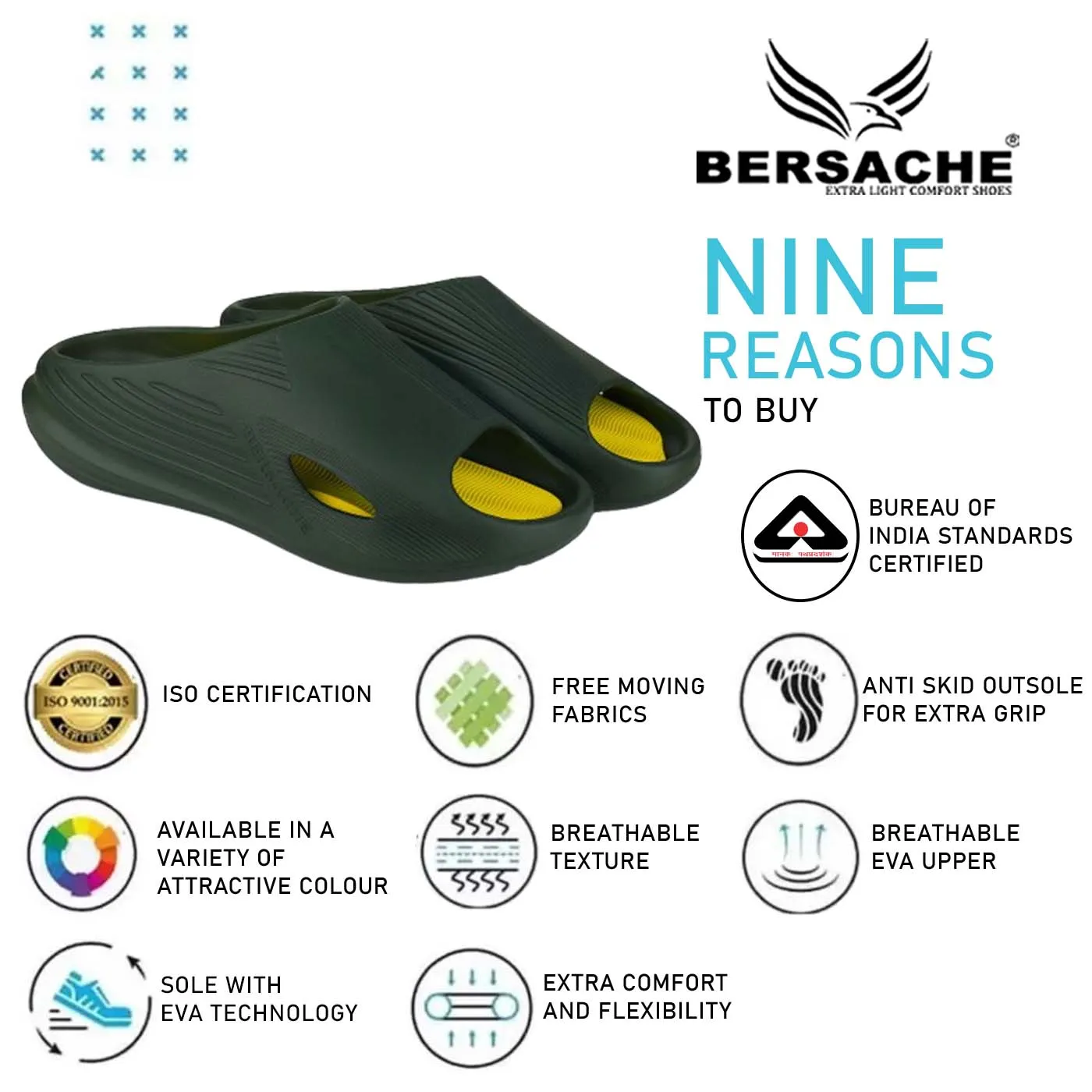 Bersache Extra Soft Classic Casual with  Regular wear with Ultra Soft & Flexibility Technology Flip Flop for Men's & Boy's (6146-Green) Judy Garland Slippers Auction