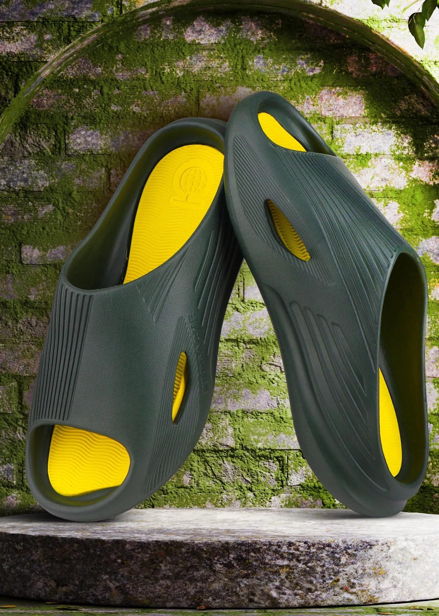 Mountain Slippers Bersache Extra Soft Classic Casual with  Regular wear with Ultra Soft & Flexibility Technology Flip Flop for Men's & Boy's (6146-Green)