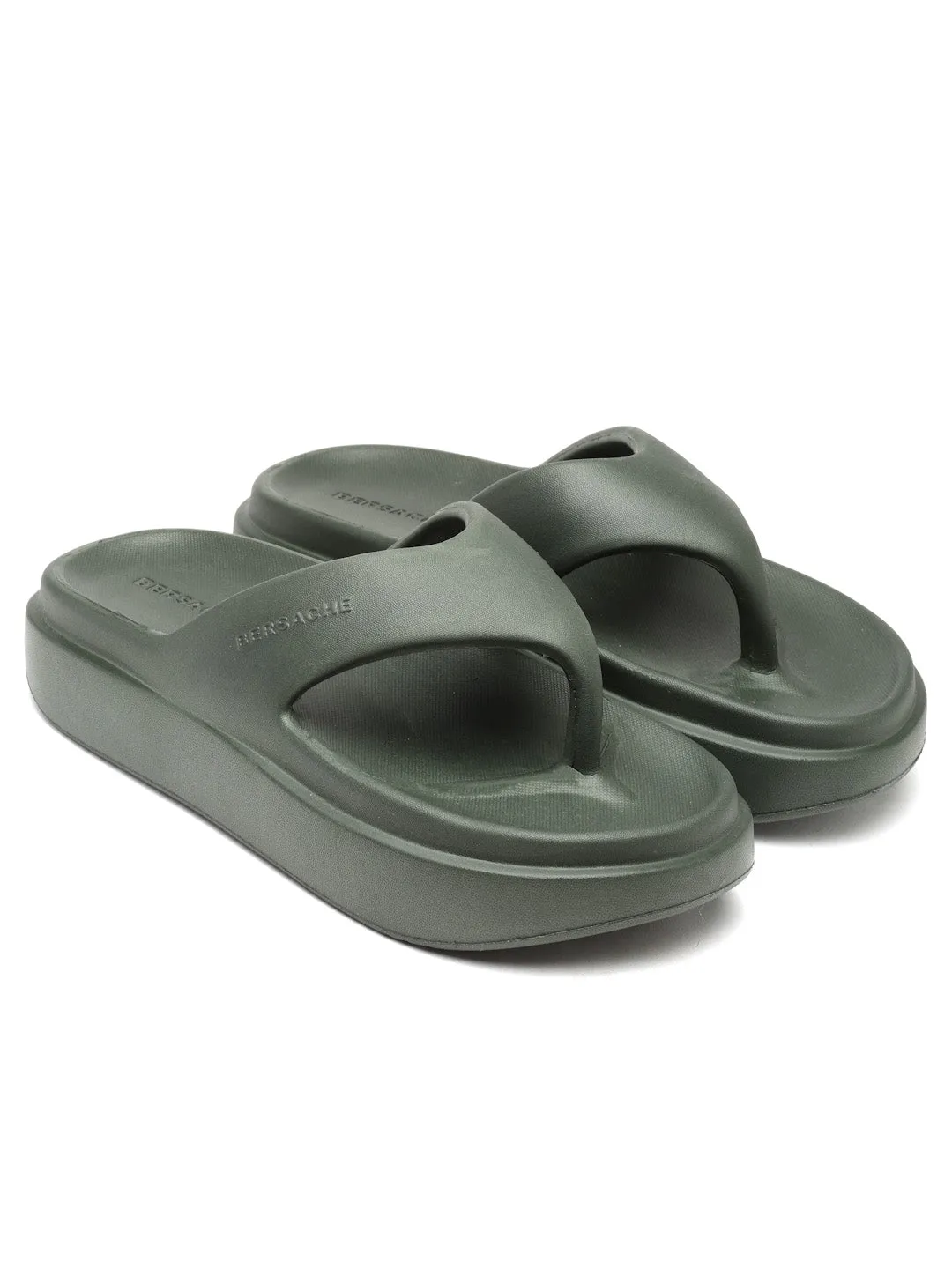 Bersache Extra Soft Classic Casual with  Regular wear with Ultra Soft & Flexibility Technology Flip Flop For women's/Girl's-(6111-Green) Seahawks Slippers