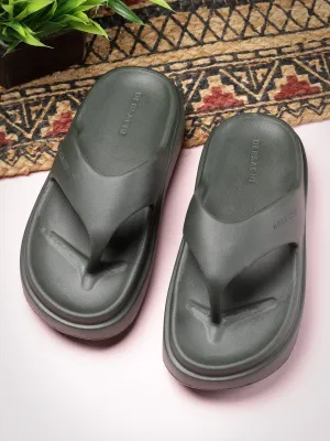 Faux Fur Slippers Bersache Extra Soft Classic Casual with  Regular wear with Ultra Soft & Flexibility Technology Flip Flop For women's/Girl's-(6111-Green)