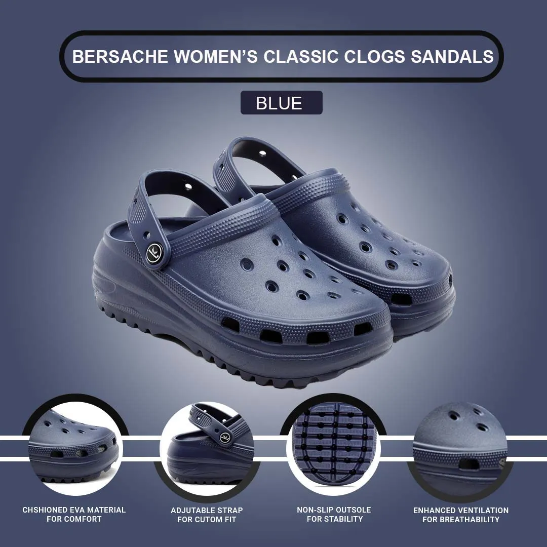 Dearfoam Shearling Slippers Bersache Extra Soft Classic Casual with  Regular wear with Ultra Soft & Flexibility Technology Flip Flop For women's/Girl's-(6131-Blue)