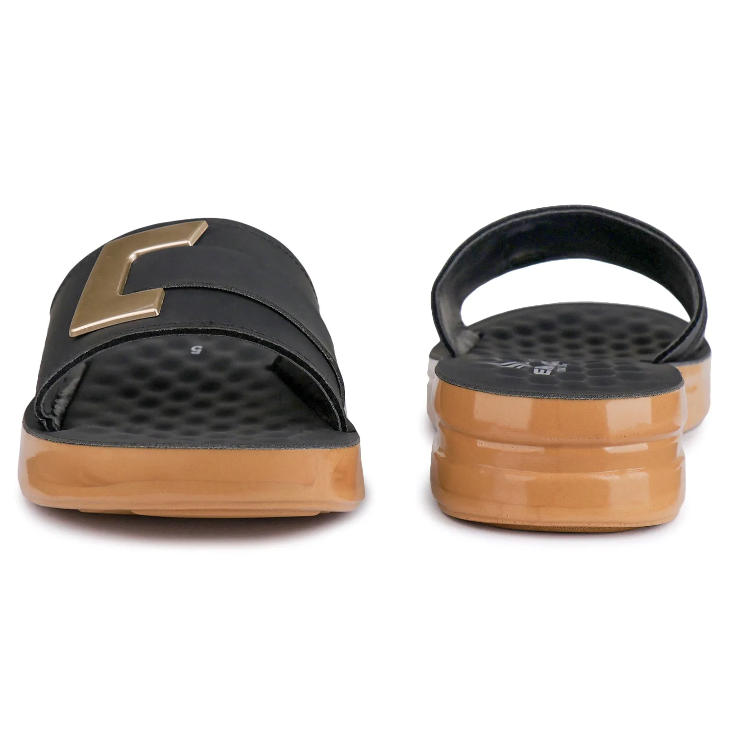 Bersache Extra Soft Classic Casual with  Regular wear with Ultra Soft & Flexibility Technology Flip Flop For Women's/Girl's-(6155-Black) Slippers Good Arch Support