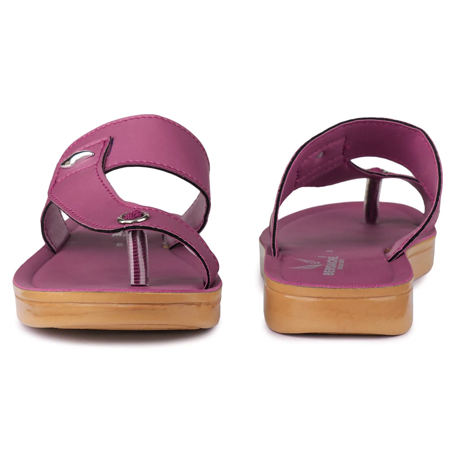 Bersache Extra Soft Classic Casual with  Regular wear with Ultra Soft & Flexibility Technology Flip Flop For Women's/Girl's-(6159-Pink) Comfortable Recovery Slides