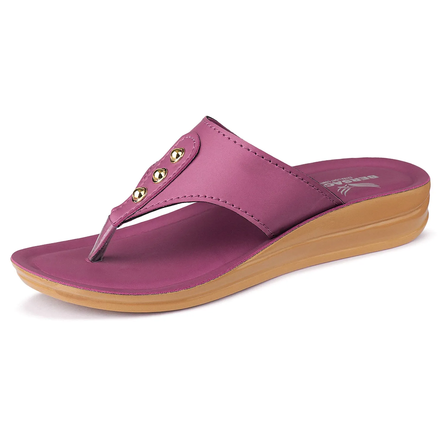 Bersache Extra Soft Classic Casual with  Regular wear with Ultra Soft & Flexibility Technology Flip Flop For Women's/Girl's-(6163-Pink) Lunar Hawai Slippers