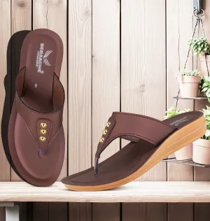 Bersache Extra Soft Classic Casual with  Regular wear with Ultra Soft & Flexibility Technology Flip Flop For Women's/Girl's-(6164-Brown) Shoes That Look Like Slippers