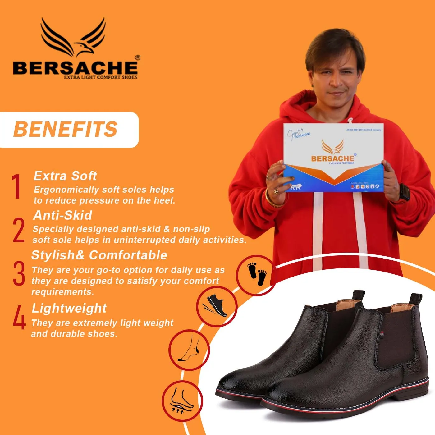 Unisex Shearling Slippers Bersache Lightweight Casual Loafer Walking Shoes For Men (9084-Dark Brown)