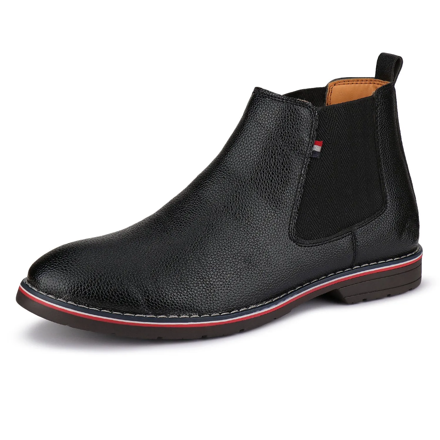 High Top Slippers Bersache Lightweight Casual Loafer Walking Shoes For Men (9085-Black)