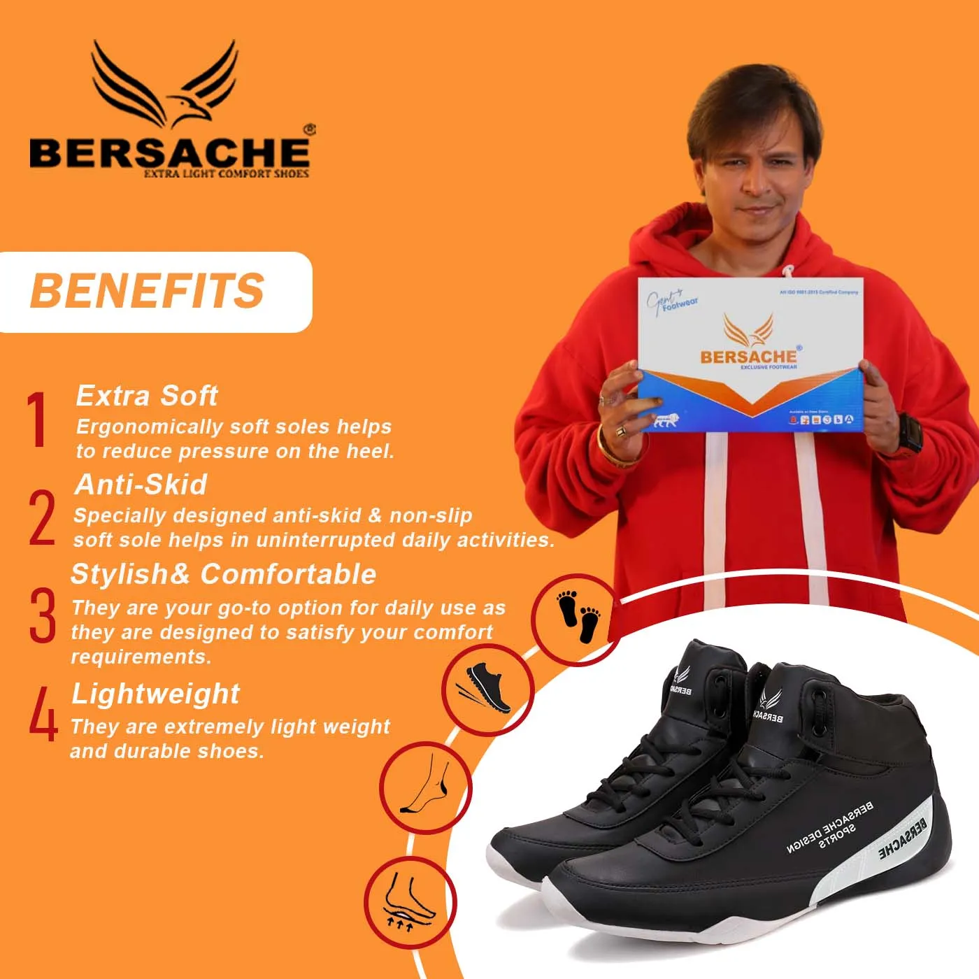 Bersache Lightweight Casual Sneaker Shoes For Men Black-9017 Free Knitting Patterns Slippers Easy