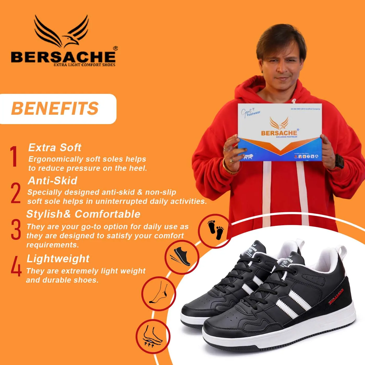 Bersache Lightweight Sports Running Shoes For Men Black-9056 Sand Color Uggs Slippers