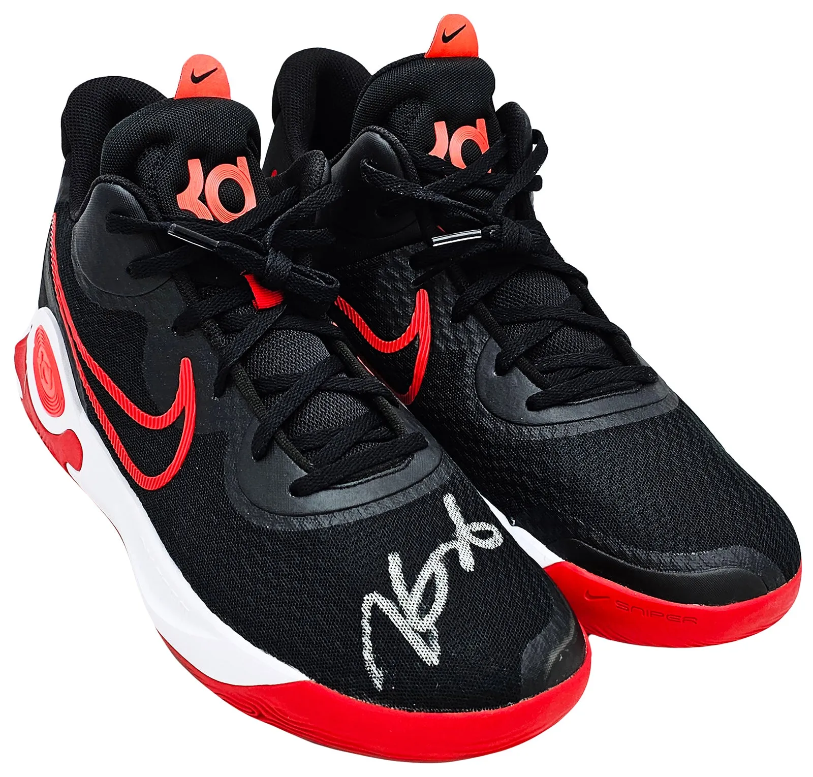 Asics Volleyball Shoes Gel Rocket 11 Kevin Durant Autographed Black & Red Nike KD Trey IX Shoes Size 14 With Box Beckett BAS QR Stock #212196