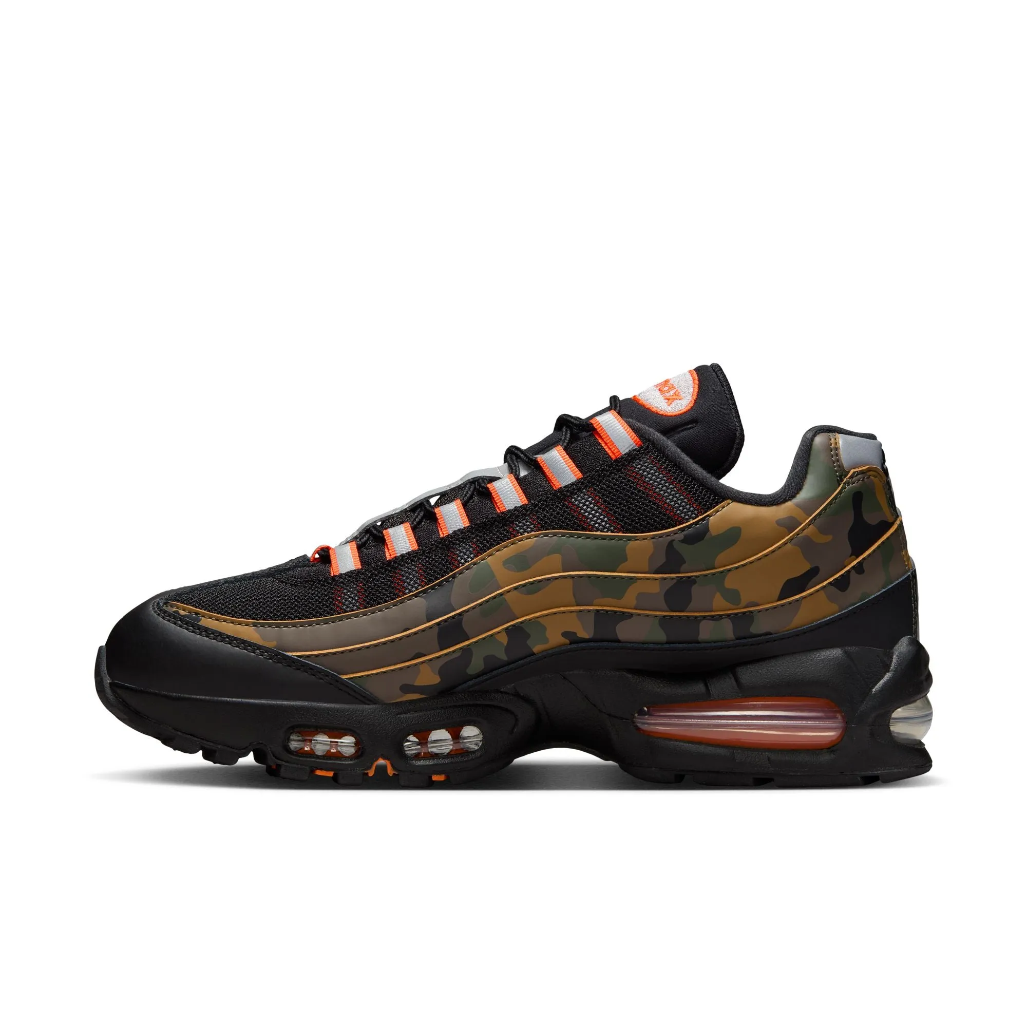 Nike Air Max 95 Men's Shoes Color: Black/safety Orange-metallic Silver HQ1973-001 Asics Gt-2000 13 Running Shoes