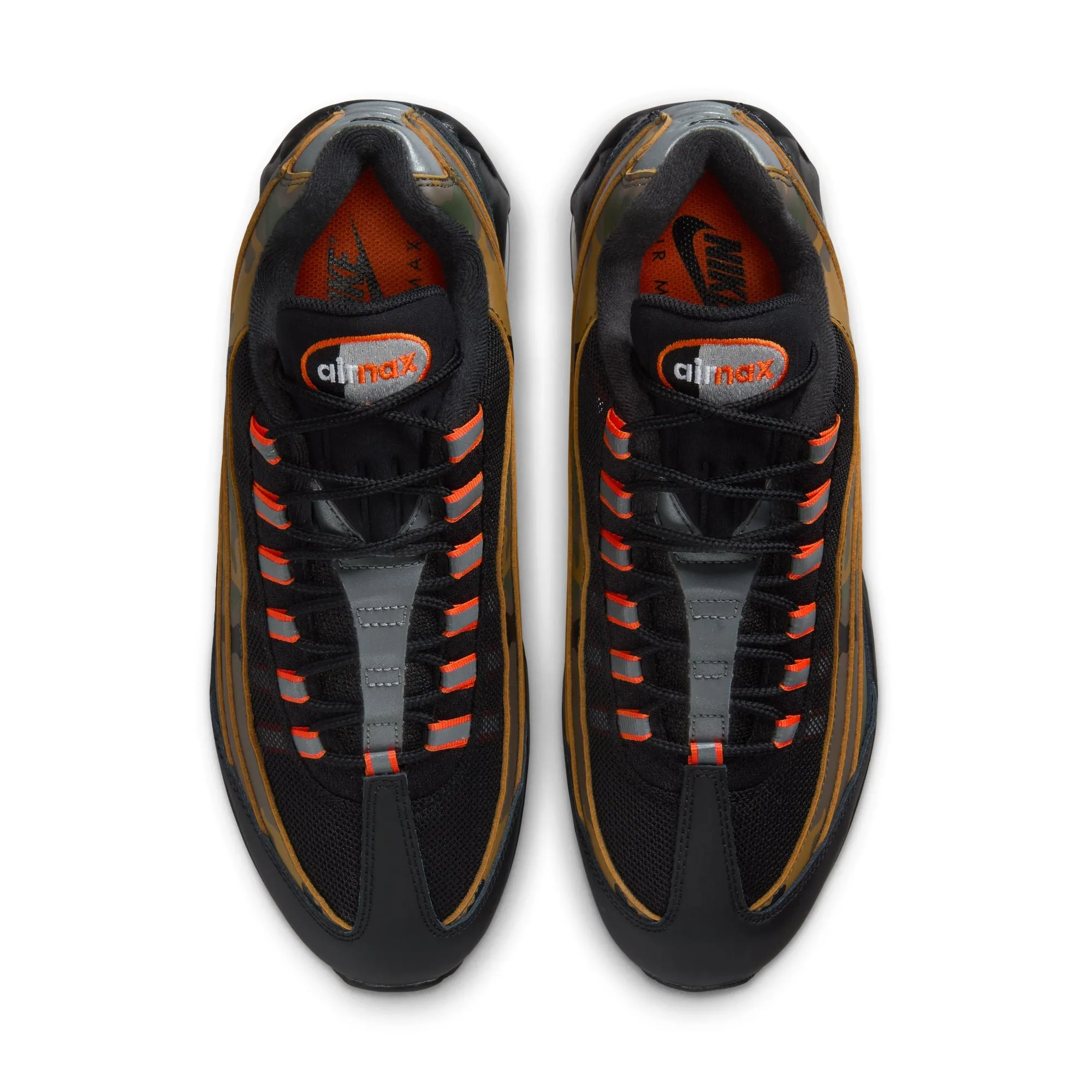Nike Air Max 95 Men's Shoes Color: Black/safety Orange-metallic Silver HQ1973-001 Asics Shoes Nike