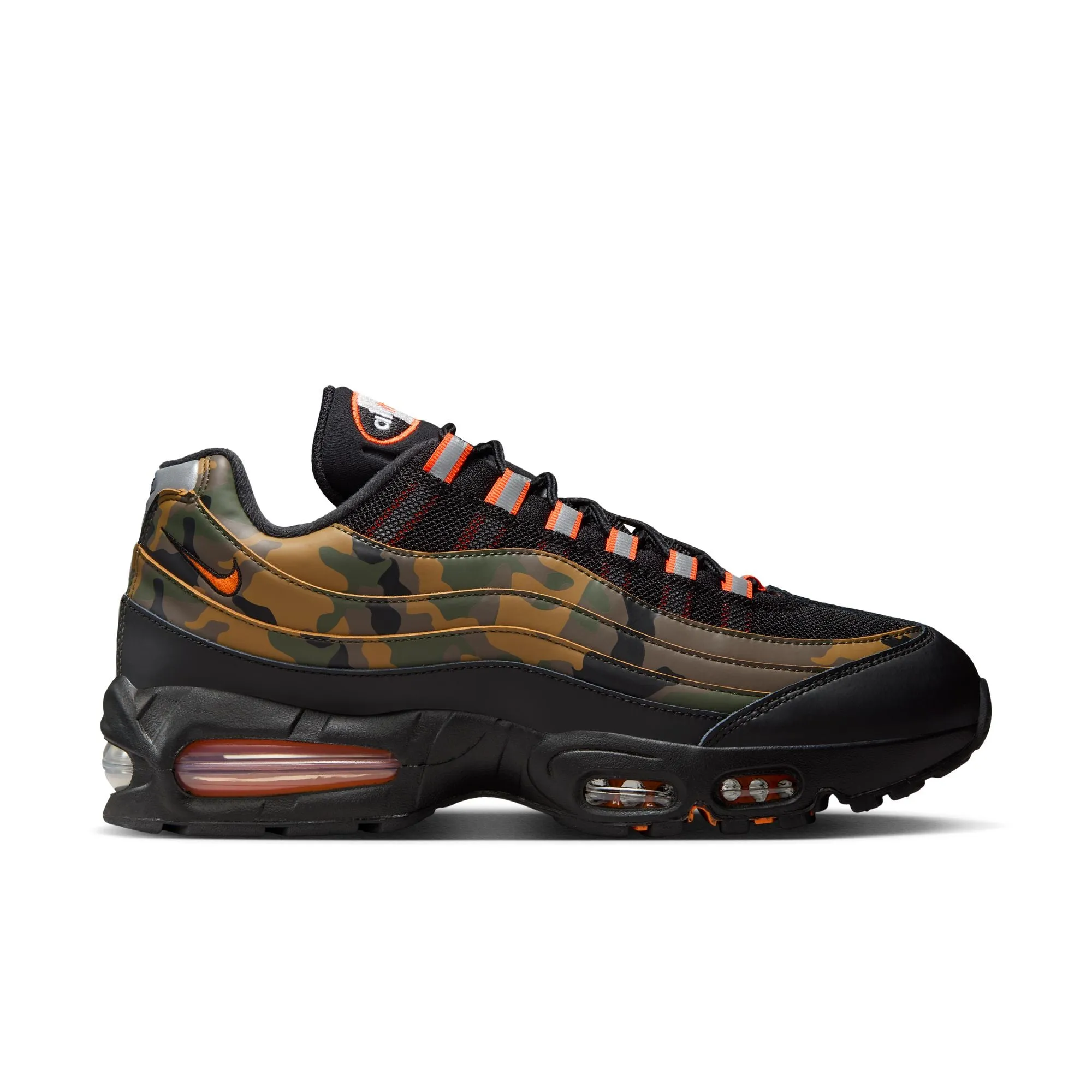 Nike Air Max 95 Men's Shoes Color: Black/safety Orange-metallic Silver HQ1973-001 Asics Gel Peake 2 Cricket Shoes India