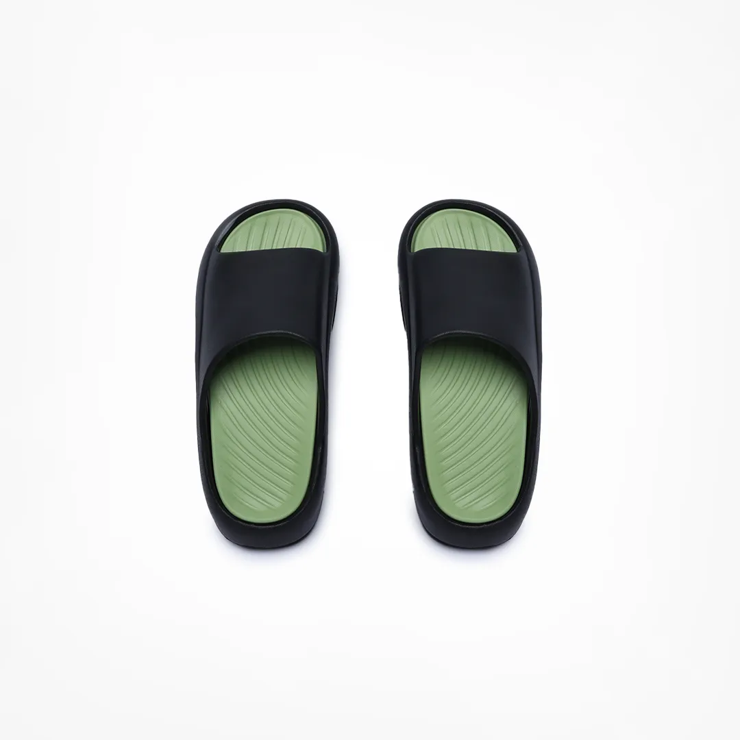Birdsoles -  Ergo Walks Slides - Green Fuzzy Bootie Slippers