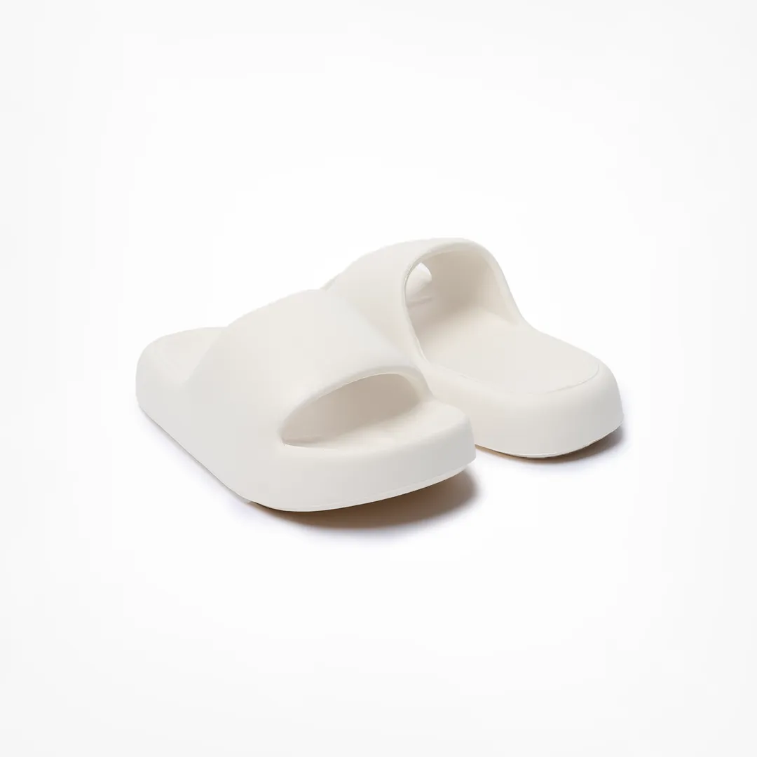 Birdsoles -  Mellow Steps Slides - White Soulmate Slippers