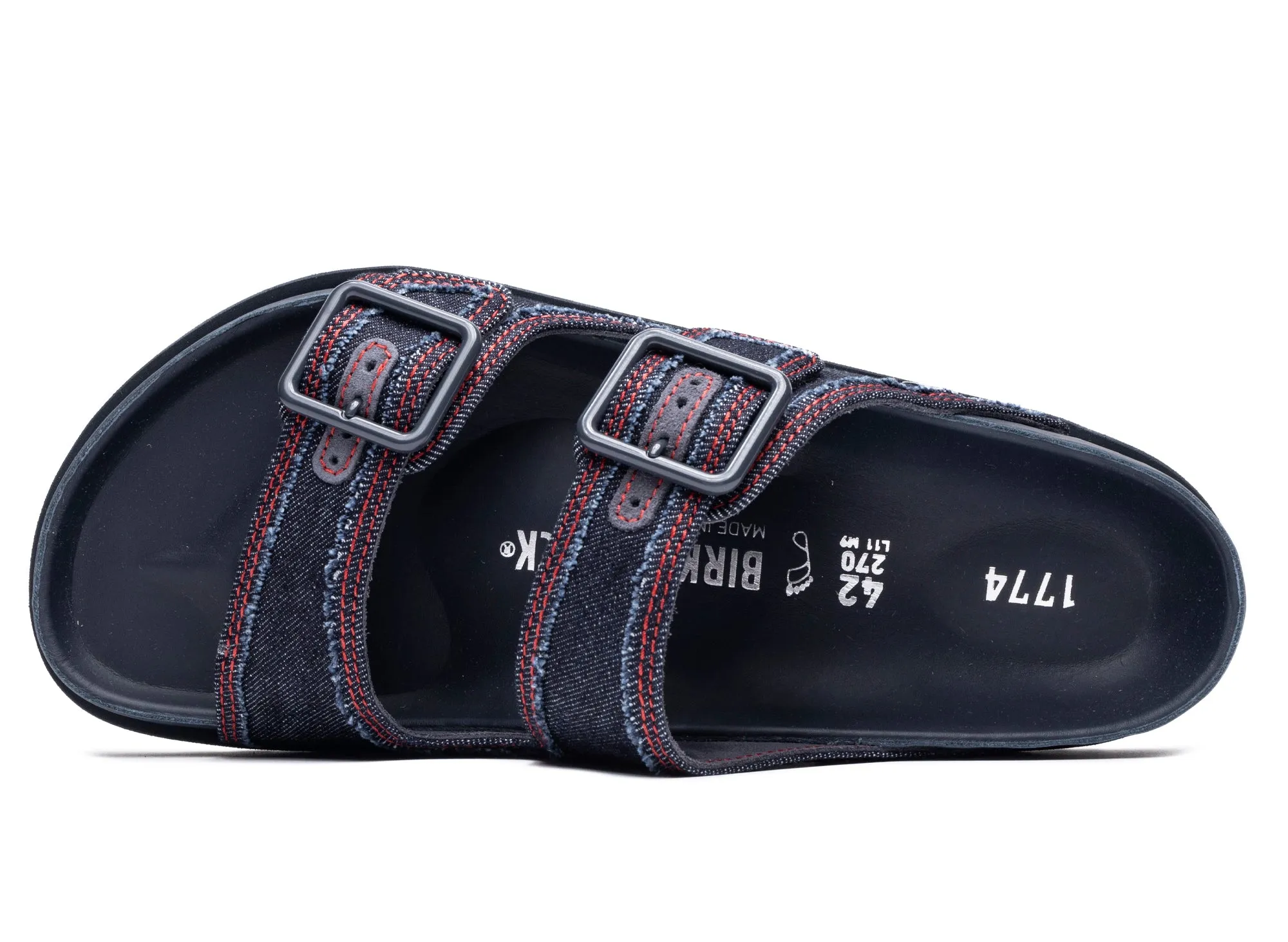 Japanese Wooden Sandals Birkenstock Arizona Stone Washed Denim 1774 'Dark Wash Denim'