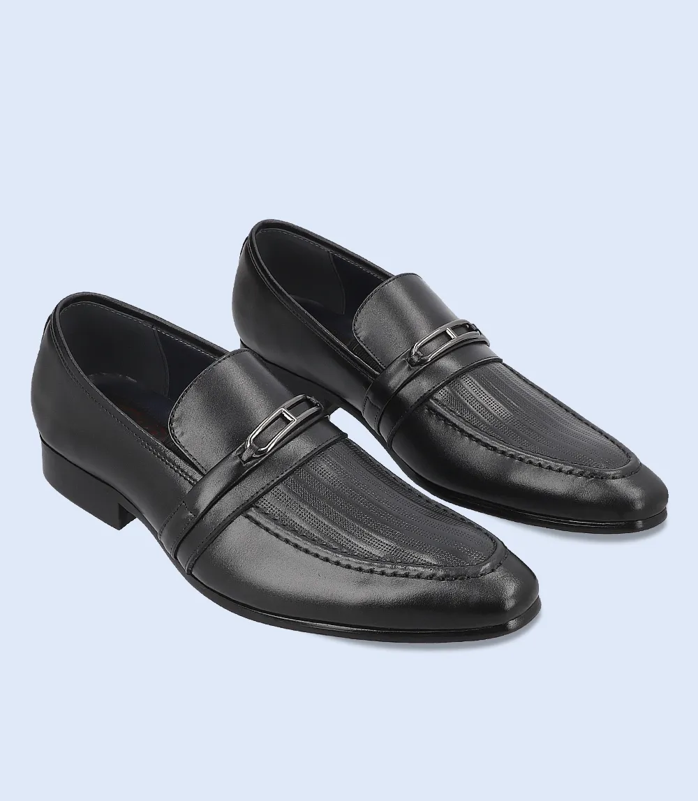 Mens Slip On Dress Loafers BM5066-BLACK-Men Slip on