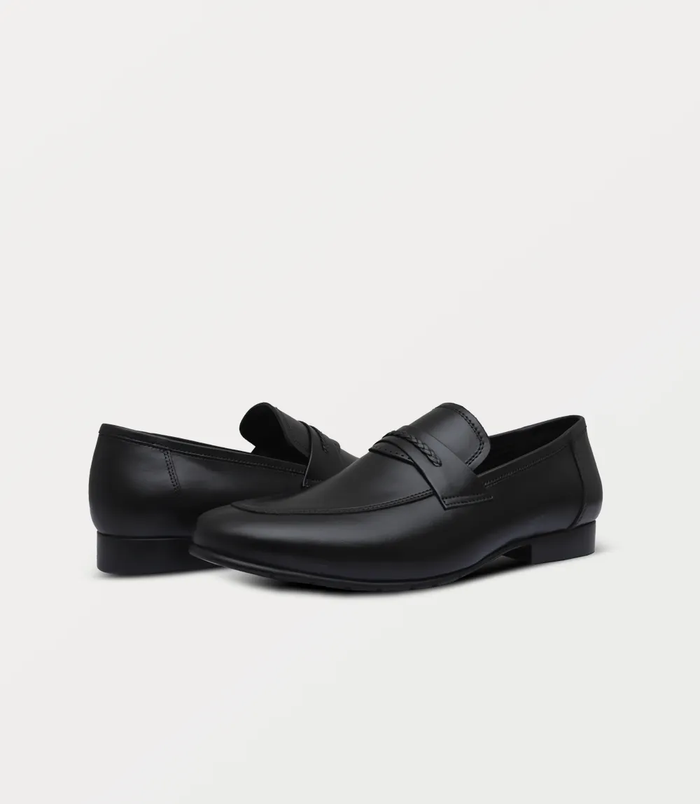 BM6738-BLACK-Men Slip On Women Casual Fashion Rhinestone Slip-on Loafers