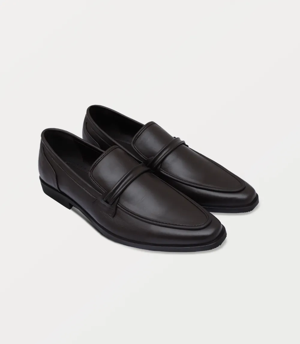 BM6768-COFFEE-Men Slip on Arch Fit Slip Ons