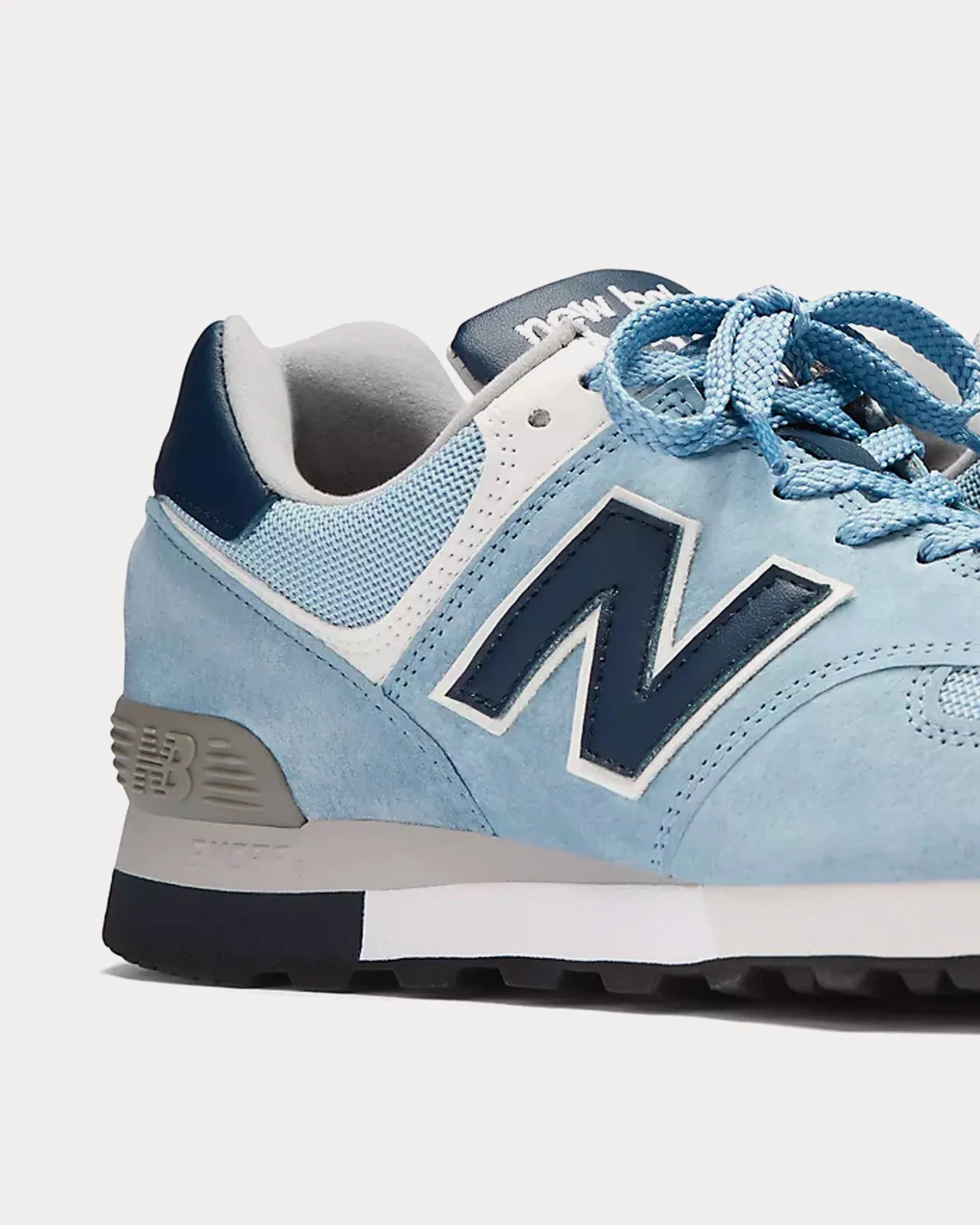 Where Did New Balance Originate MADE in UK 576 Blue Fog / Celestial Blue / Navy Blazer Low Top Sneakers