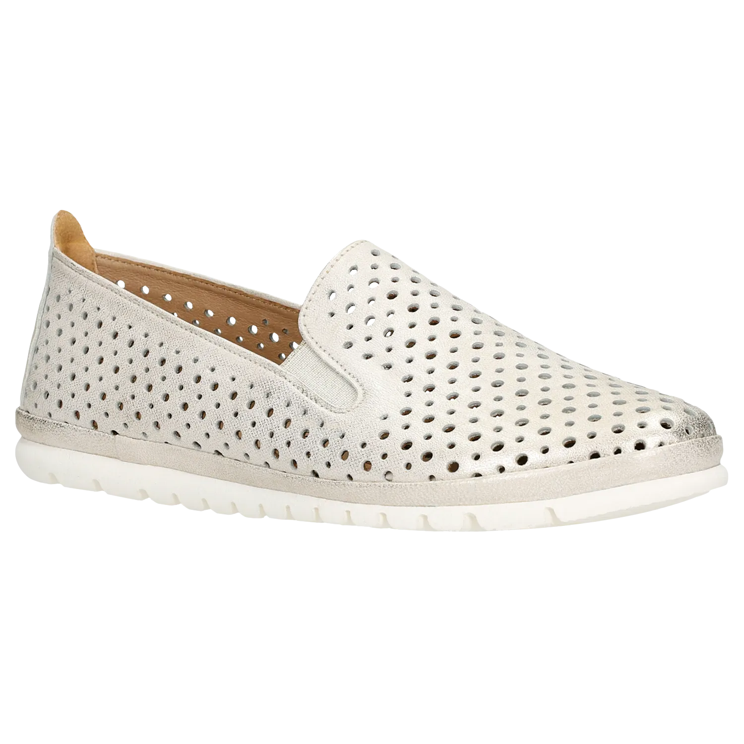 High Heeled Lace Up Oxfords Wojas Golden Leather Loafers Comfort Line | 46102-58