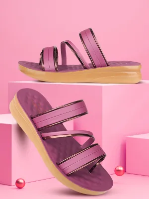 Bersache Extra Soft Classic Casual with  Regular wear with Ultra Soft & Flexibility Technology Flip Flop For Women's/Girl's-(6162-Pink) Echeveria Harmsii Ruby Slippers