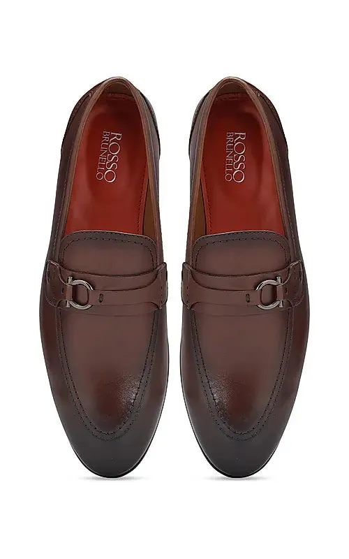 Loafers Size 6 Coffee Embellished Leather Loafers