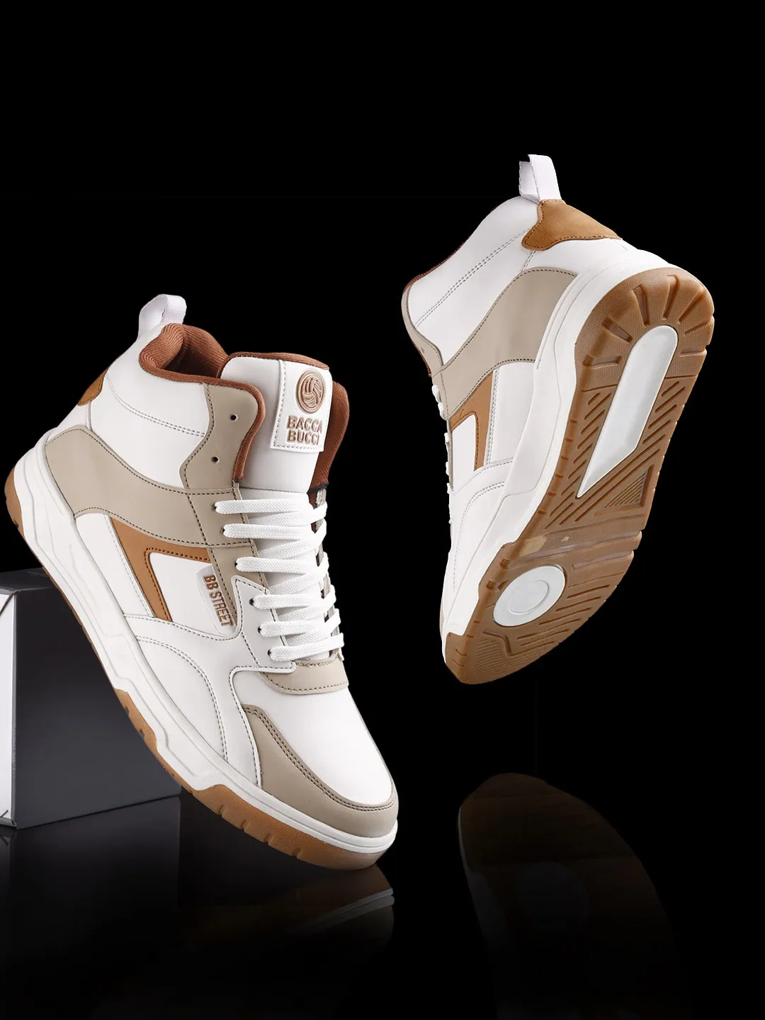 Sneakers Rubber Running Shoes Bacca Bucci Cappuccino Skystompers