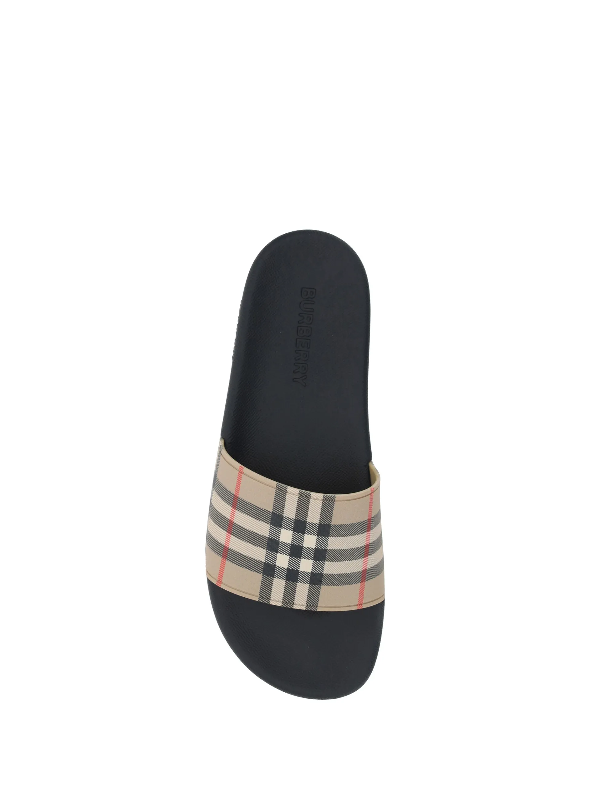 Bare Sandals Burberry Brown Rubber Slides Sandals