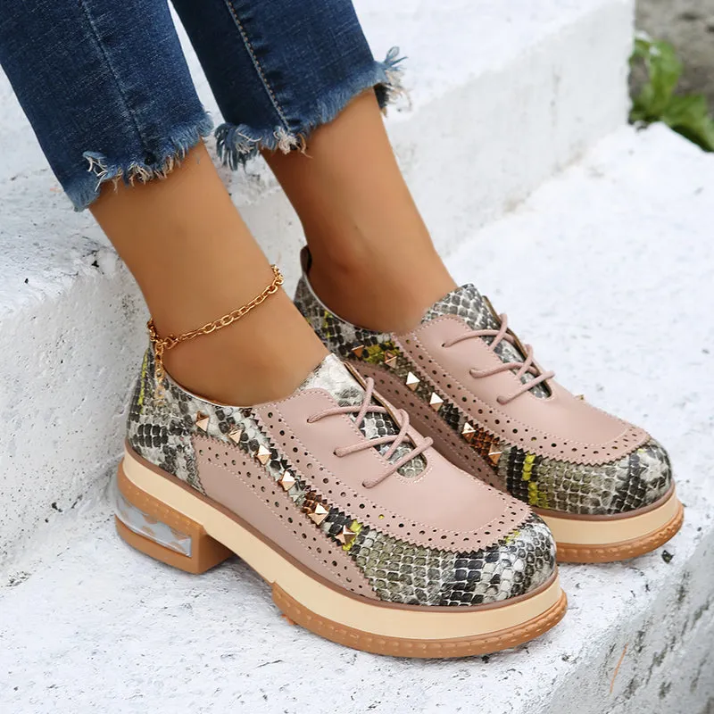 British Style Oxfords Round Shoes For Women Park Avenue Cap-toe Oxford Dress Sneaker