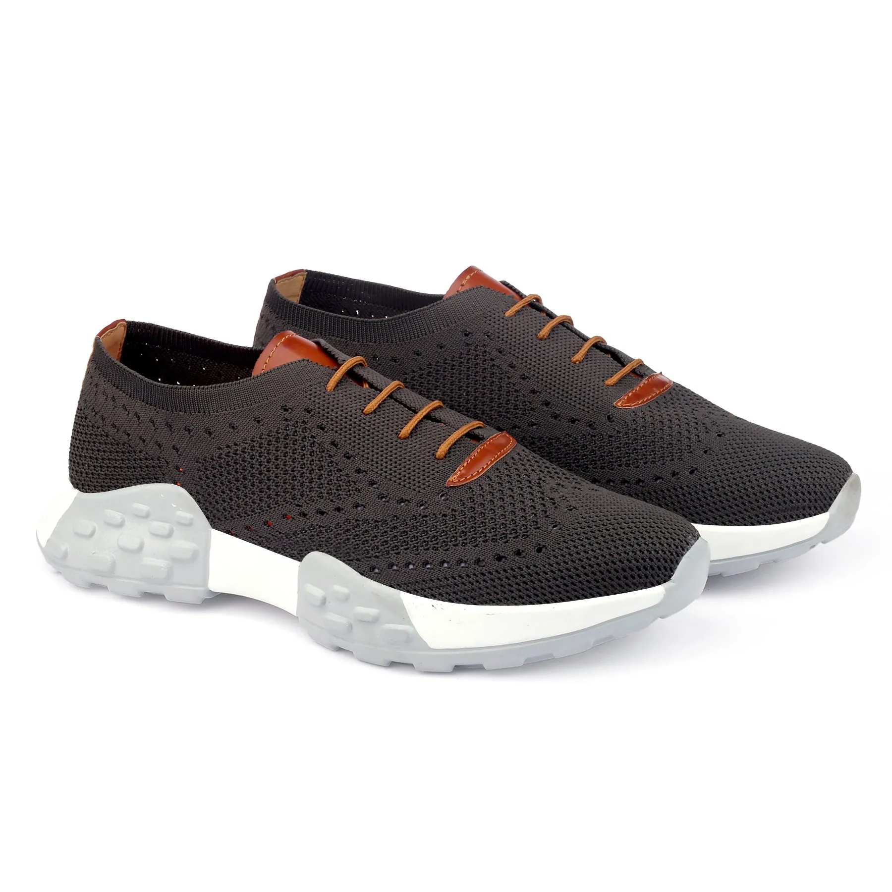 Men's Latest Knitted Casual Sports Lace-Up Shoes Casual Approach Shoes