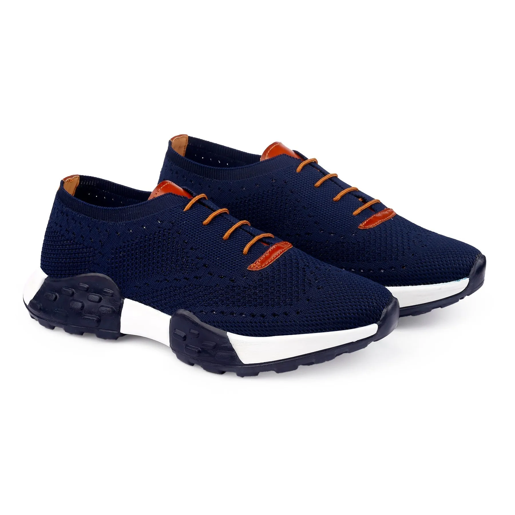 Men's Latest Knitted Casual Sports Lace-Up Shoes Casual Shoes For Rain