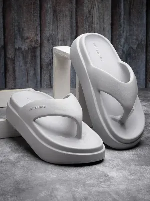 Pom Pom Purin Slippers Bersache Extra Soft Classic Casual with  Regular wear with Ultra Soft & Flexibility Technology Flip Flop For women's/Girl's-(6108-White)