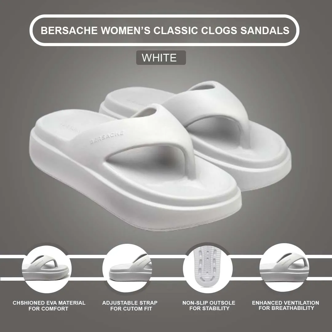 Bersache Extra Soft Classic Casual with  Regular wear with Ultra Soft & Flexibility Technology Flip Flop For women's/Girl's-(6108-White) Fluffy Slippers Animal
