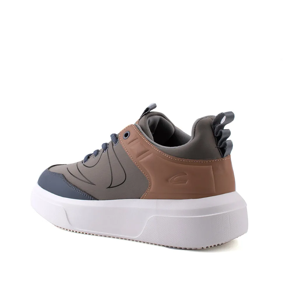 camel active Women Alex 2 Court-Sneakers  with slip-on comfort Panel Design Ladies Alex 2 -762302-YX01SV-6-KHAKI Pastry Sneakers