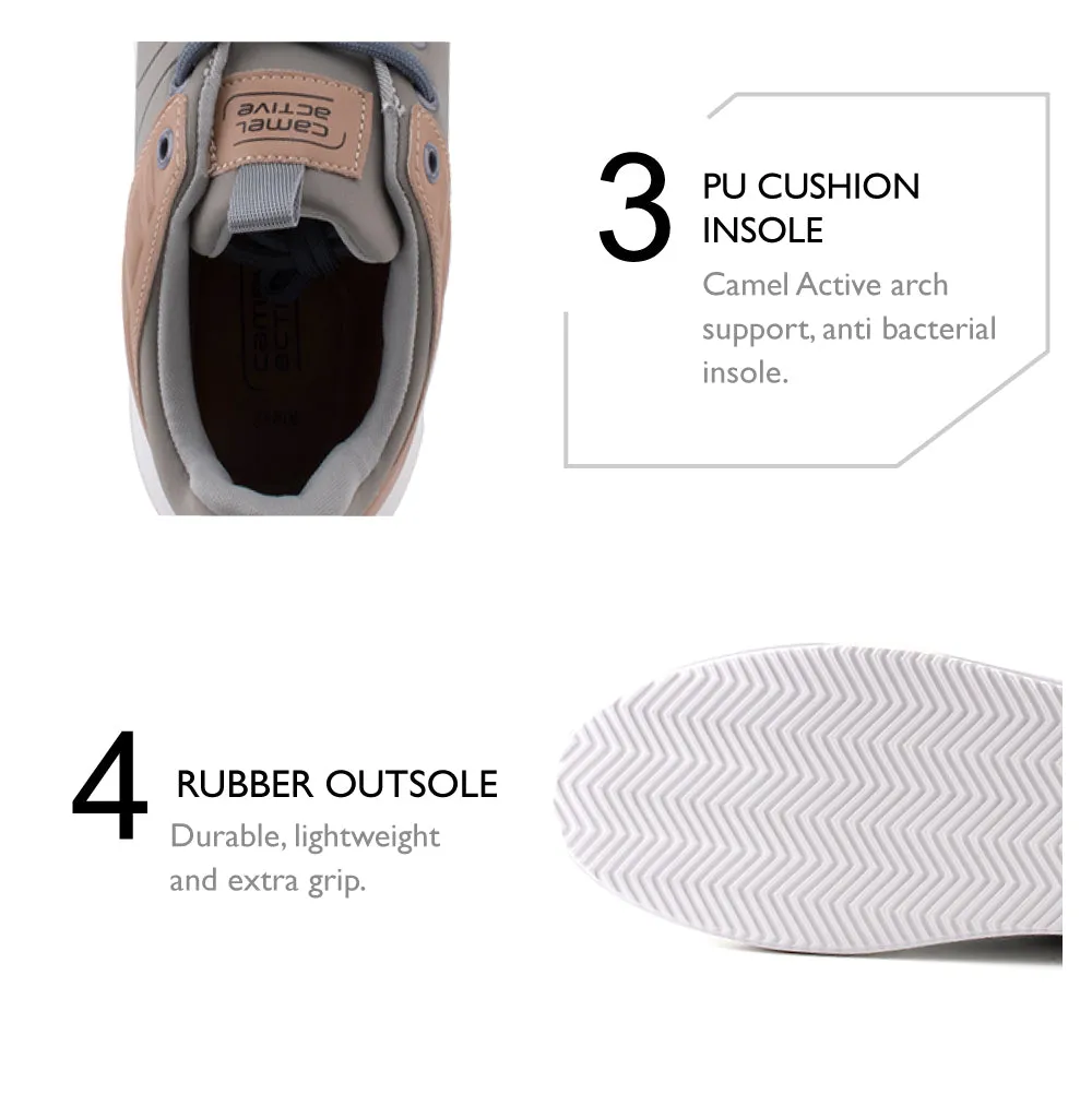 Athletic Sneakers Shoes camel active Women Alex 2 Court-Sneakers  with slip-on comfort Panel Design Ladies Alex 2 -762302-YX01SV-6-KHAKI