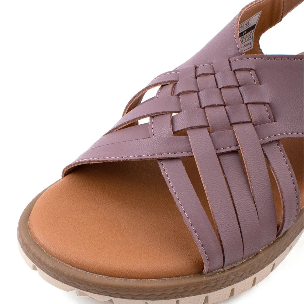 camel active Women Kalissa 3 Slip-On Sandals with slip-on comfort Panel Design Ladies Kalissa 3 -792204-DZ02SV-47-PURPLE Pump Sandals