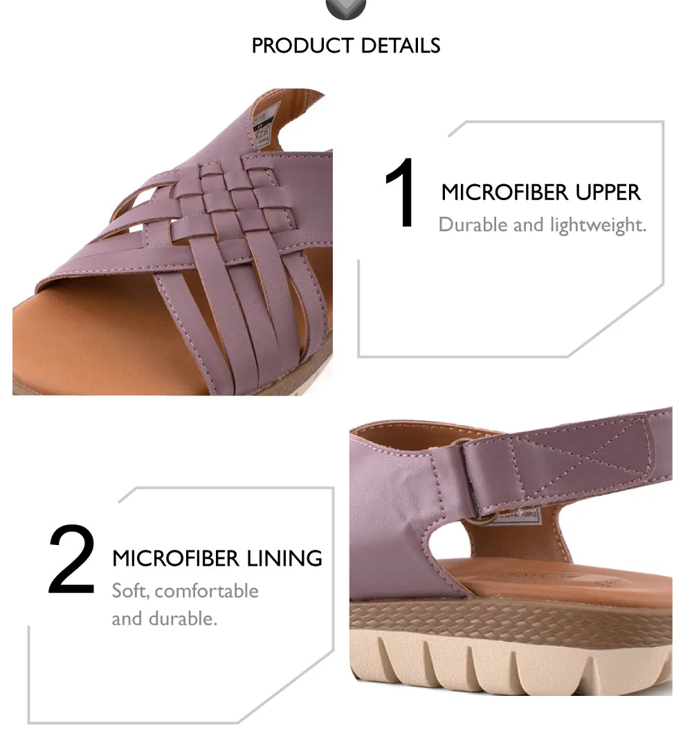 camel active Women Kalissa 3 Slip-On Sandals with slip-on comfort Panel Design Ladies Kalissa 3 -792204-DZ02SV-47-PURPLE Ladies Walking