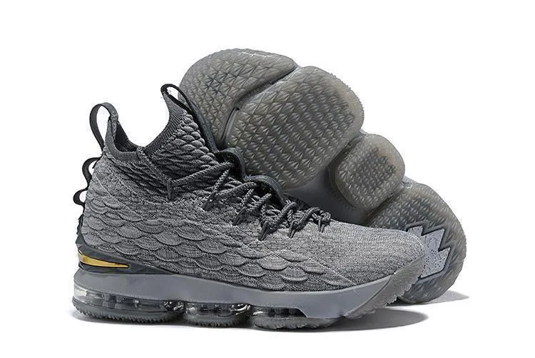Asics Plush Running Shoes Nike Lebron XV 15 Grey City Series Men Shoes Sale Size US 7-12