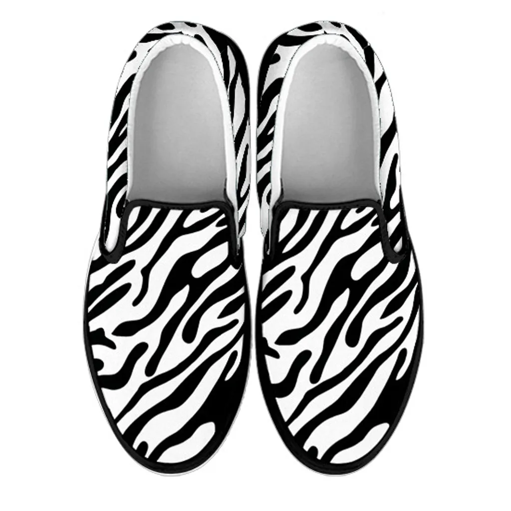 Zebra Stripe Women's Slip Ons Slip On Yard Shoes