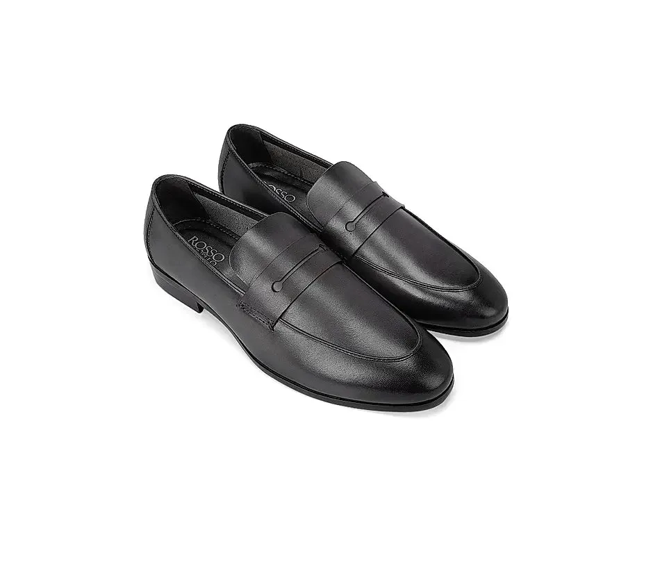 Joggers And Loafers Grey Leather Panel Loafers